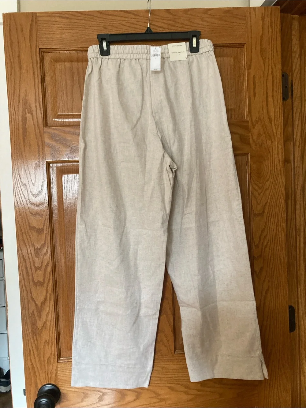 Banana Republic Womens Drawstring Linen pants Light Tan